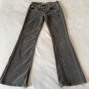 Vintage Y2K Z. Cavaricci flare leg corduroy pants low rise Taupe Brown SZ 4